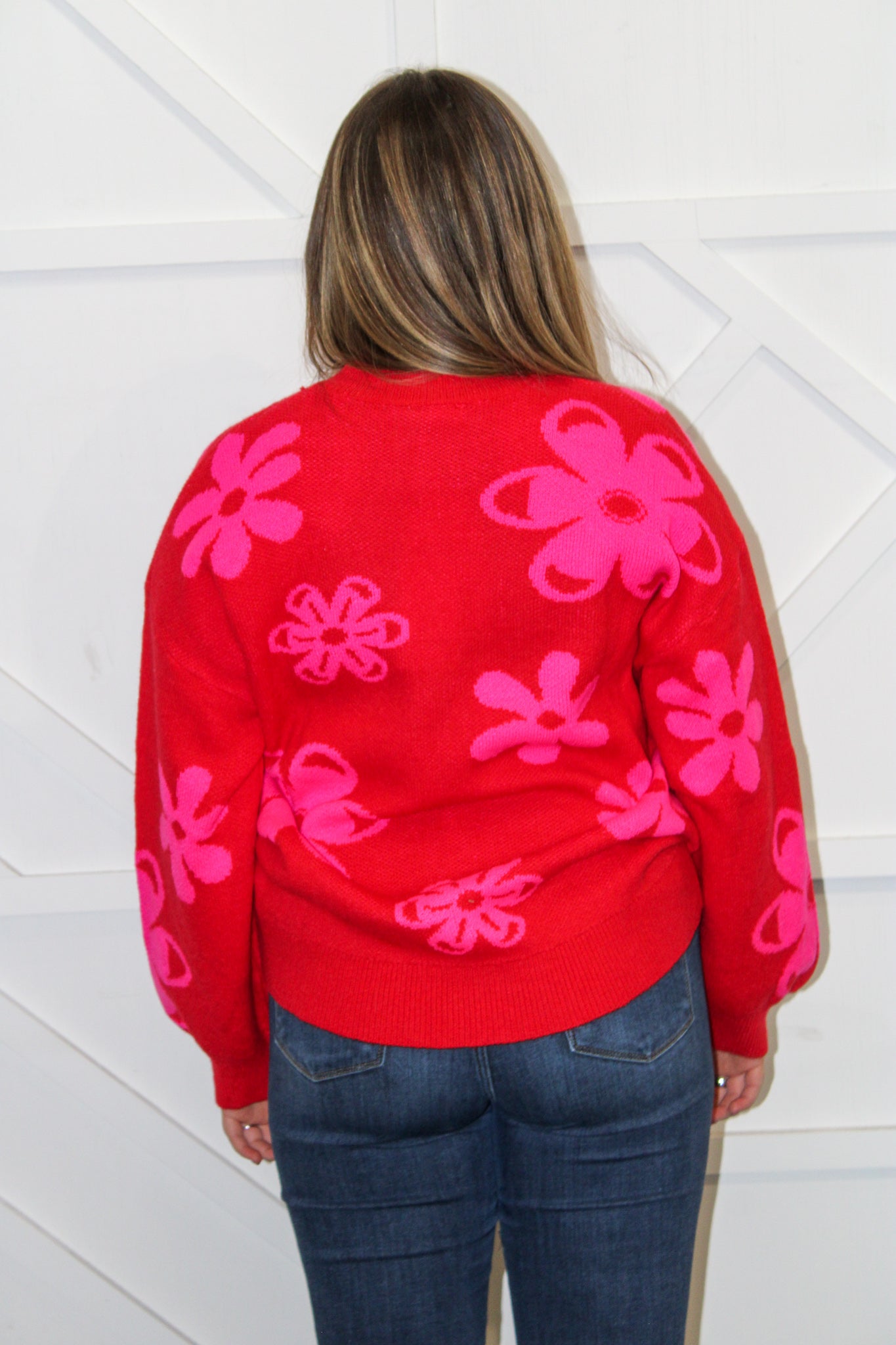 Lennon Knit Flower Sweater